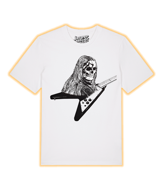 Guitar Head, White T-shirt