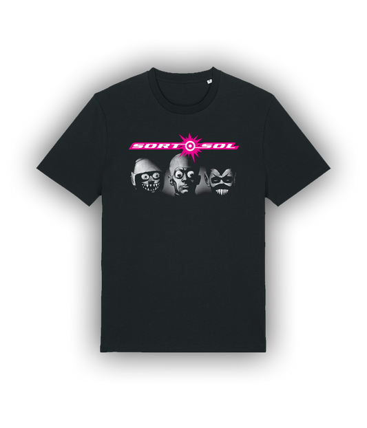 Sort Sol, Headshot, Sort T-Shirt