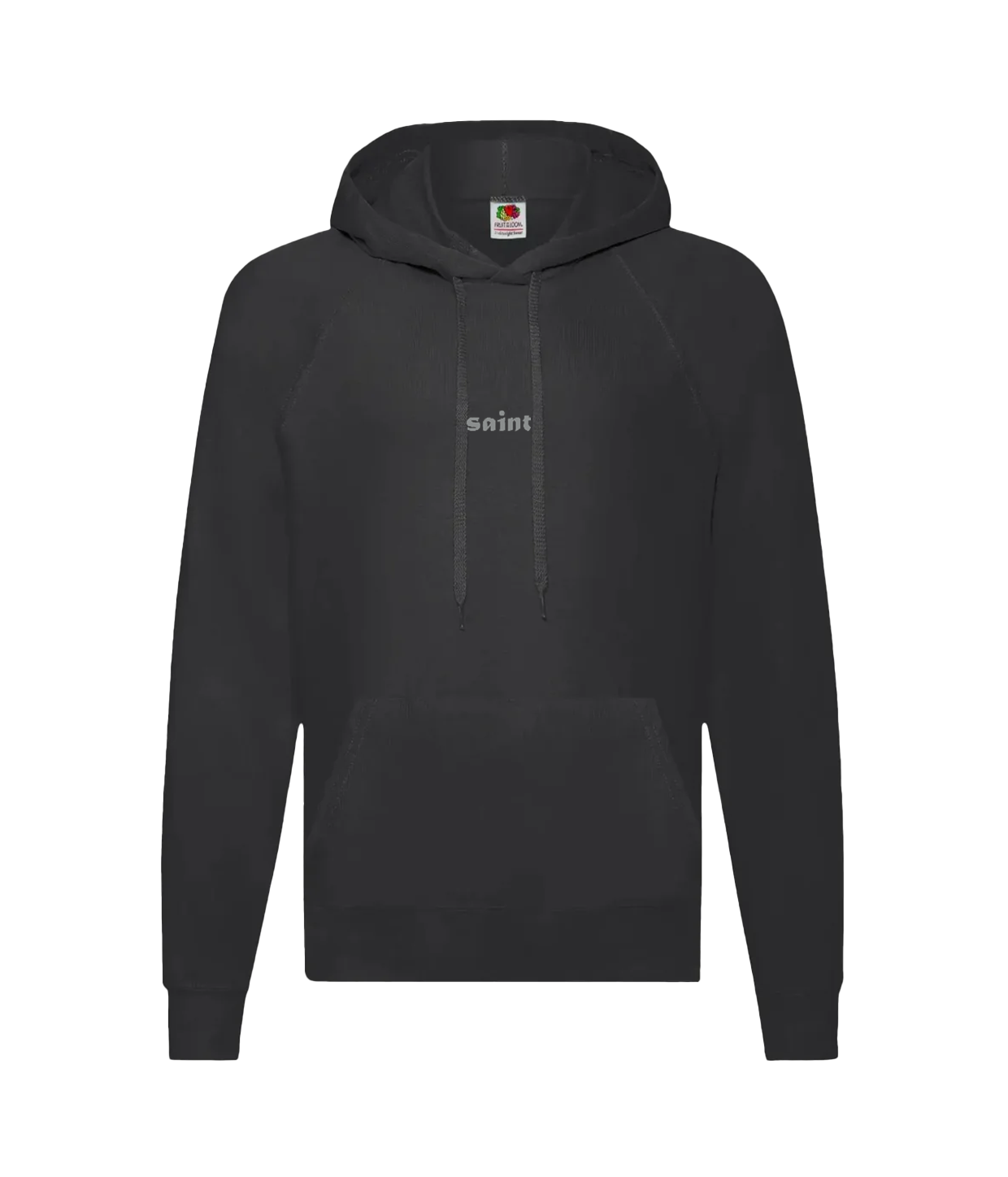 SAINT, Sort Broderet Hoodie