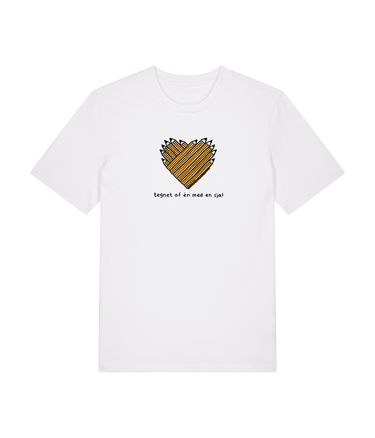 Ikke-AI-hjerte Hvid T-Shirt