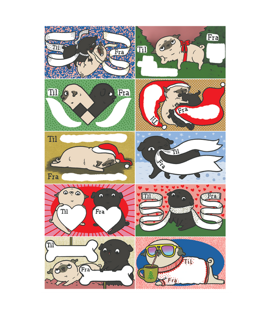 Til & fra-kort i farver