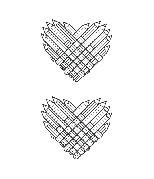 Mal-selv-julekort Hjerte