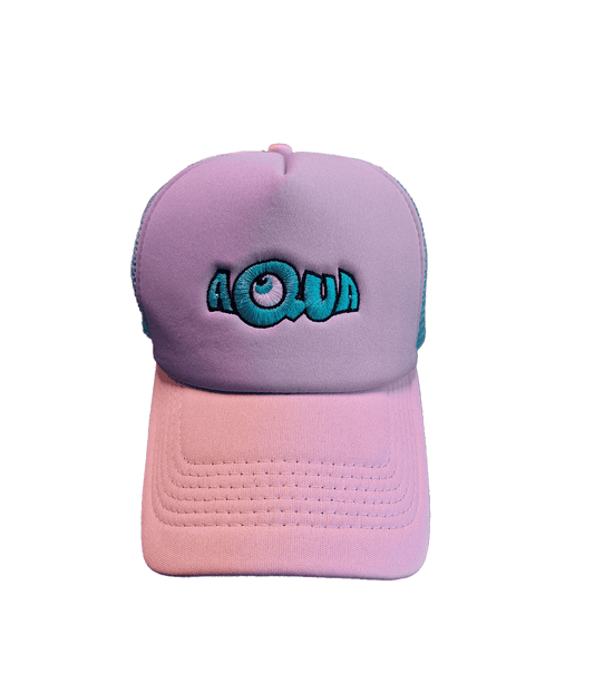 Aqua pink arena tour trucker cap