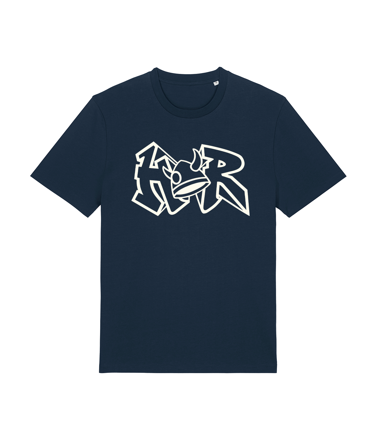 Logo, French Navy, Økologisk T-shirt