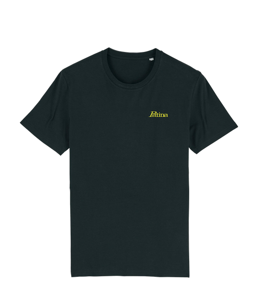 Patina Logo Gul, Sort T-shirt