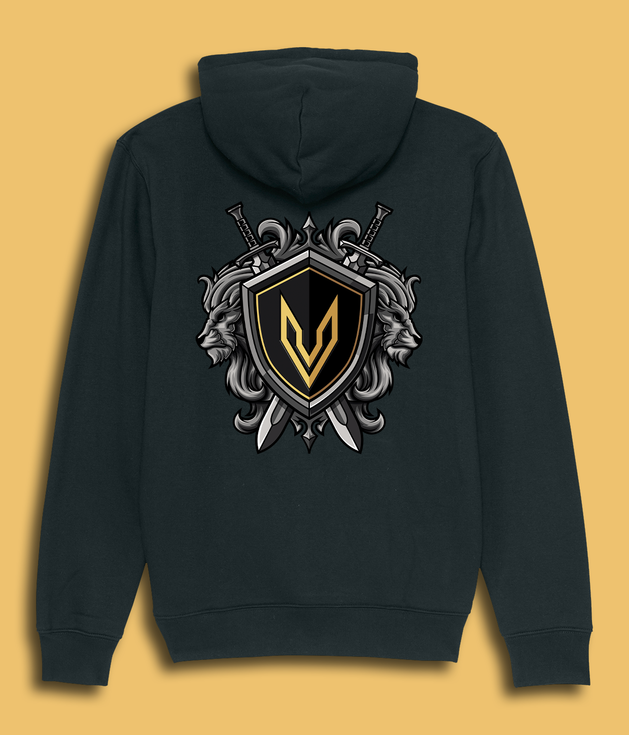 Logo, Sort Hoodie