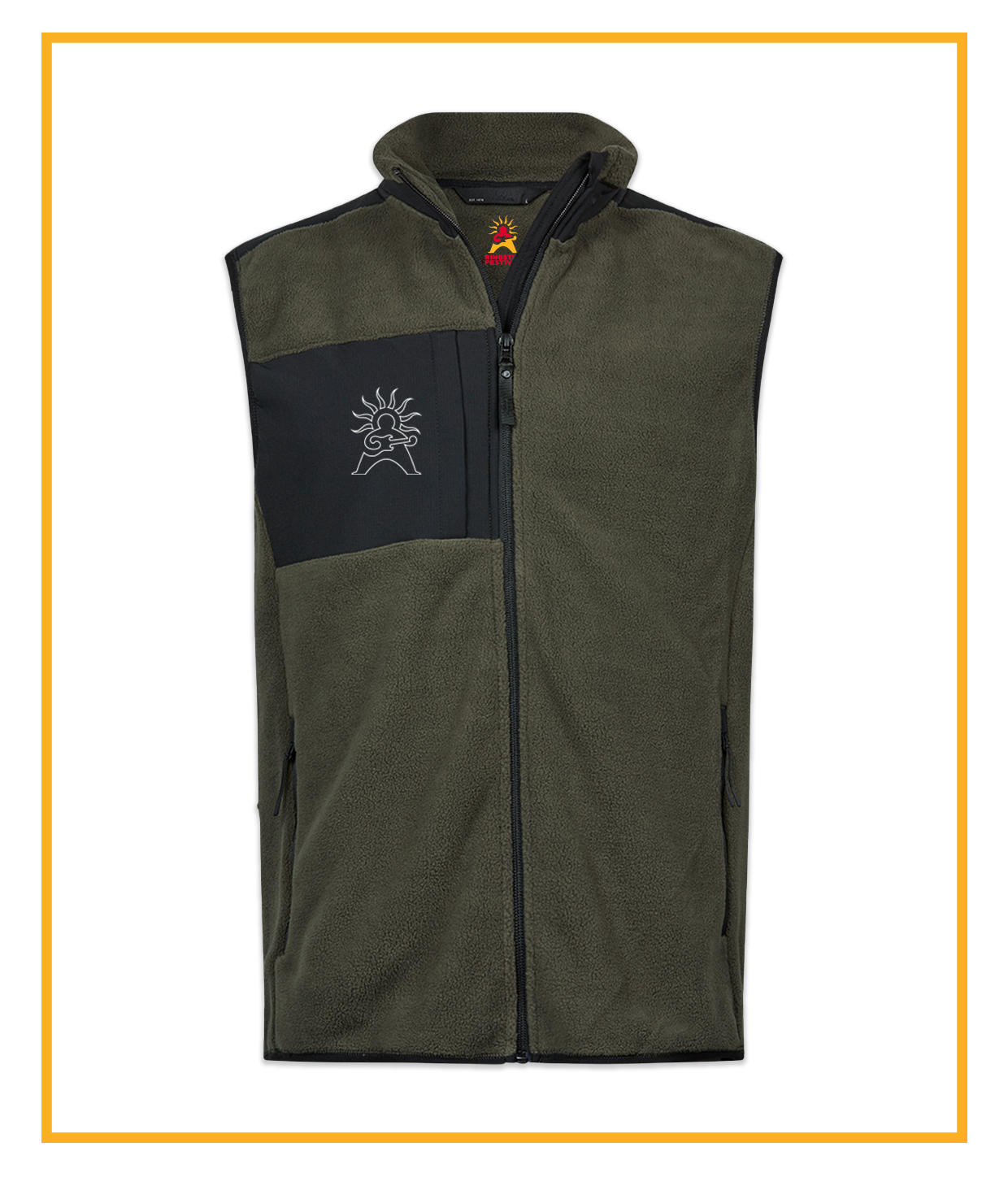 Logo Outline, Green Fleece Bodywarmer