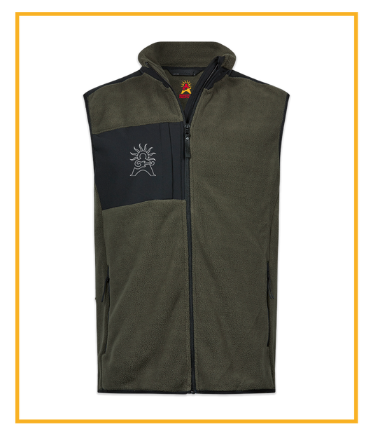 Logo Outline, Green Fleece Bodywarmer