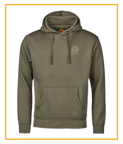 Logo Outline, Green Hoodie