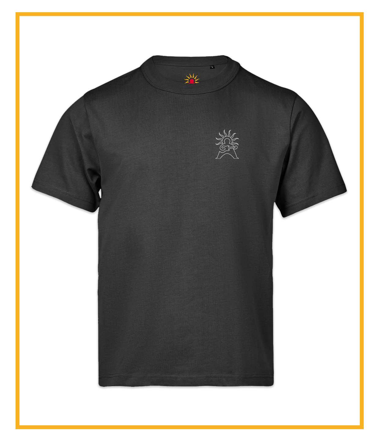 Logo Outline, Black T-shirt