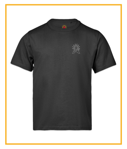 Logo Outline, Black T-shirt