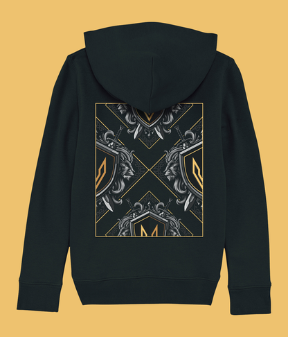 Stort Logo-Mønster, Sort Hoodie