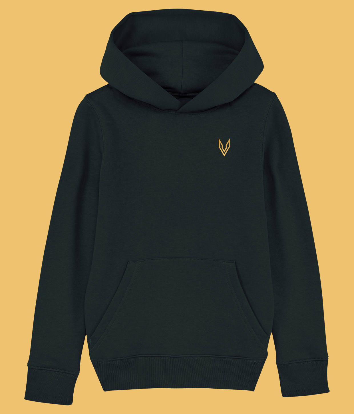 Stort Logo-Mønster, Sort Hoodie