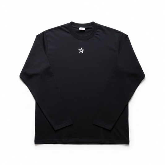 Stjerne Longsleeve, Sort