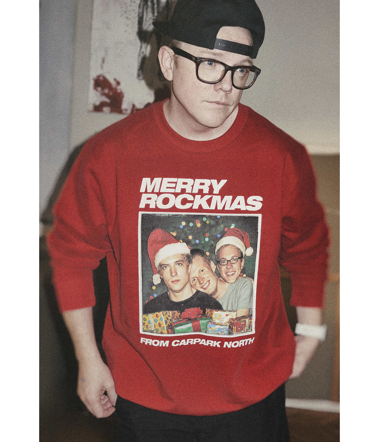 Merry Rockmas, Rød Sweatshirt [PREORDER]