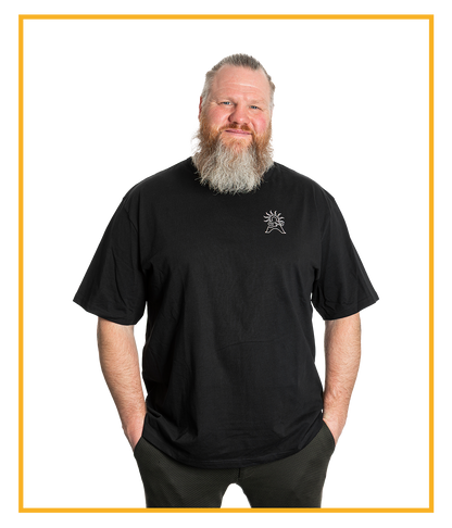 Logo Outline, Black T-shirt