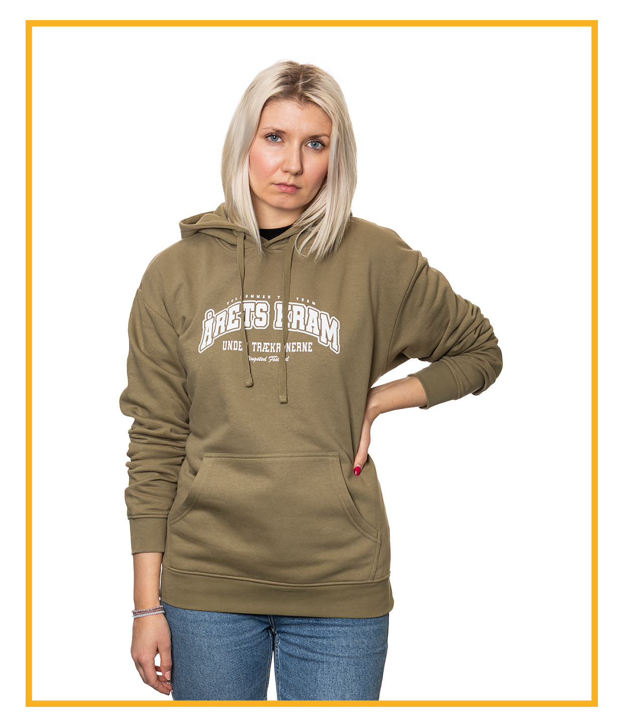 College, Green Hoodie