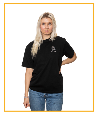 Logo Outline, Black T-shirt