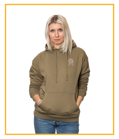 Logo Outline, Green Hoodie