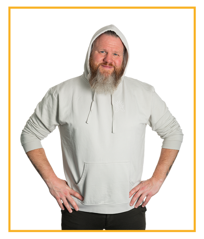 Logo Outline, Light Hoodie