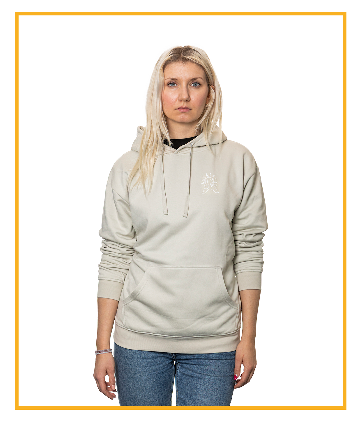 Logo Outline, Light Hoodie