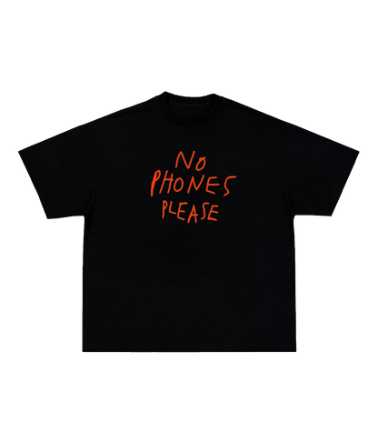 KIKI CLUB, No Phones Please, Black, Tee