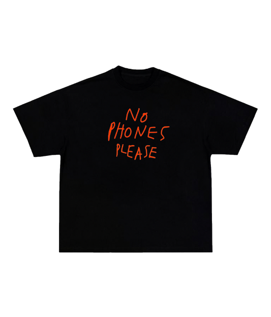 KIKI CLUB, No Phones Please, Black, Tee