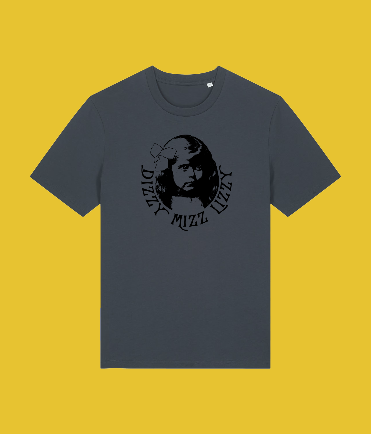 Original Girl Black Print, India Ink Grey T-shirt