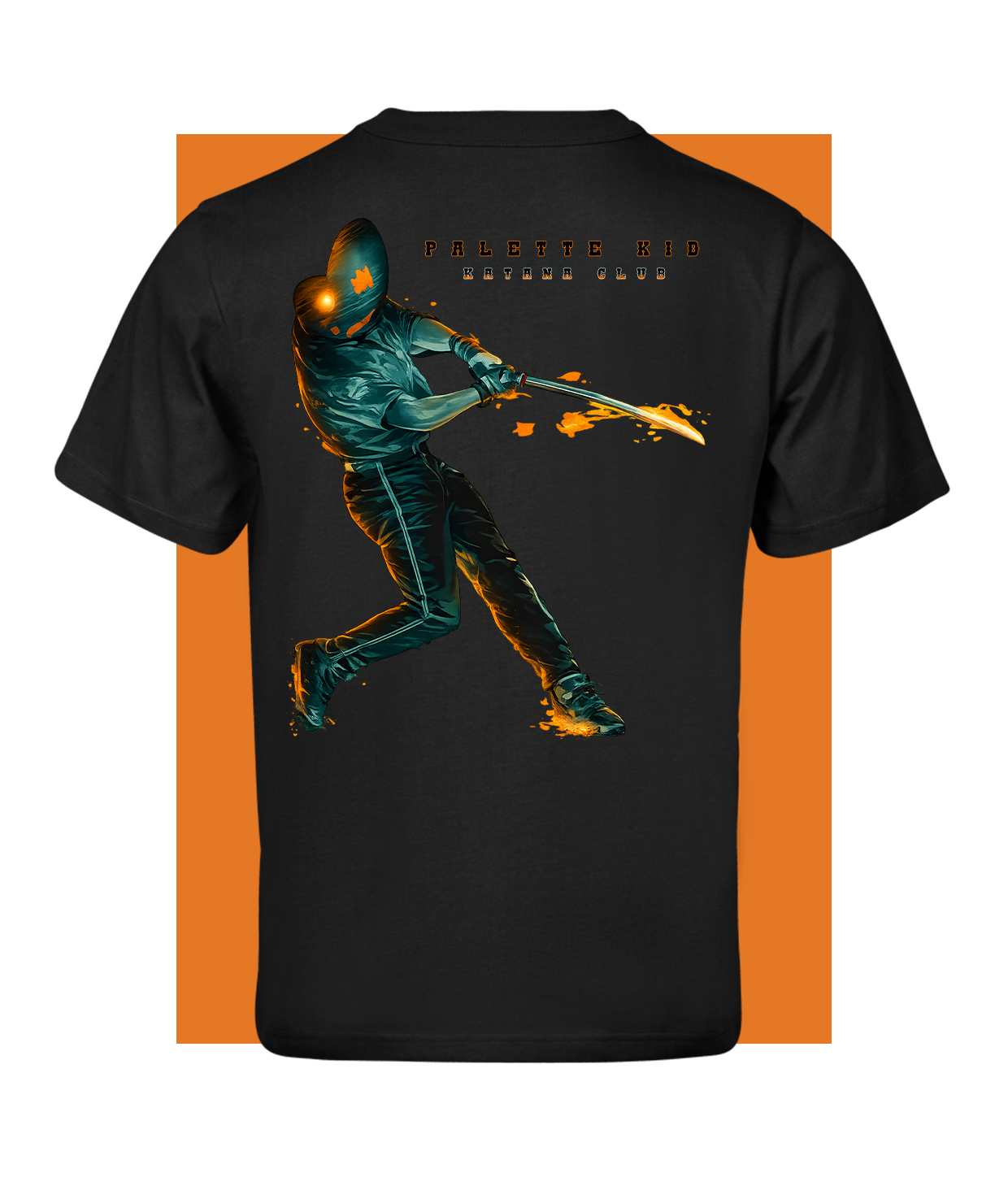 Palette Kid Katana Club, Black Loose Fit T-shirt