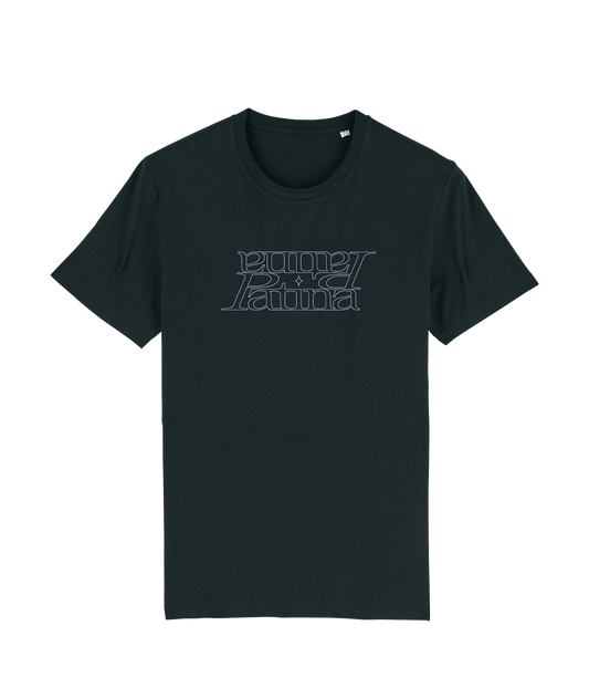 Spejlvendt Logo Lavendel, Sort T-shirt