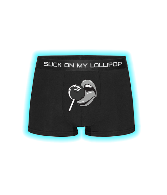 Suck On My Lollipop, Sorte Boxershorts [PREORDER]
