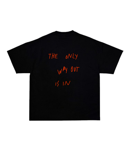 KIKI CLUB, The Only Way Out Is In, Black, Man Tee