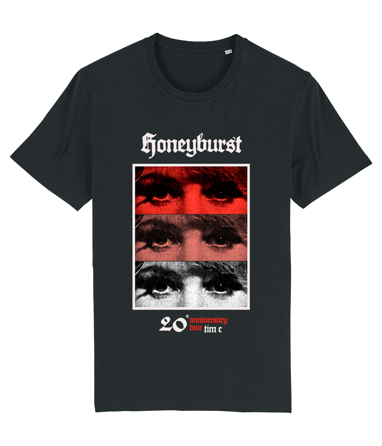 Honeyburst 'Gothic Eyes', Black T-shirt