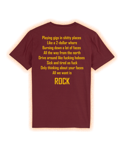 Indestructible, Burgundy, Økologisk T-shirt