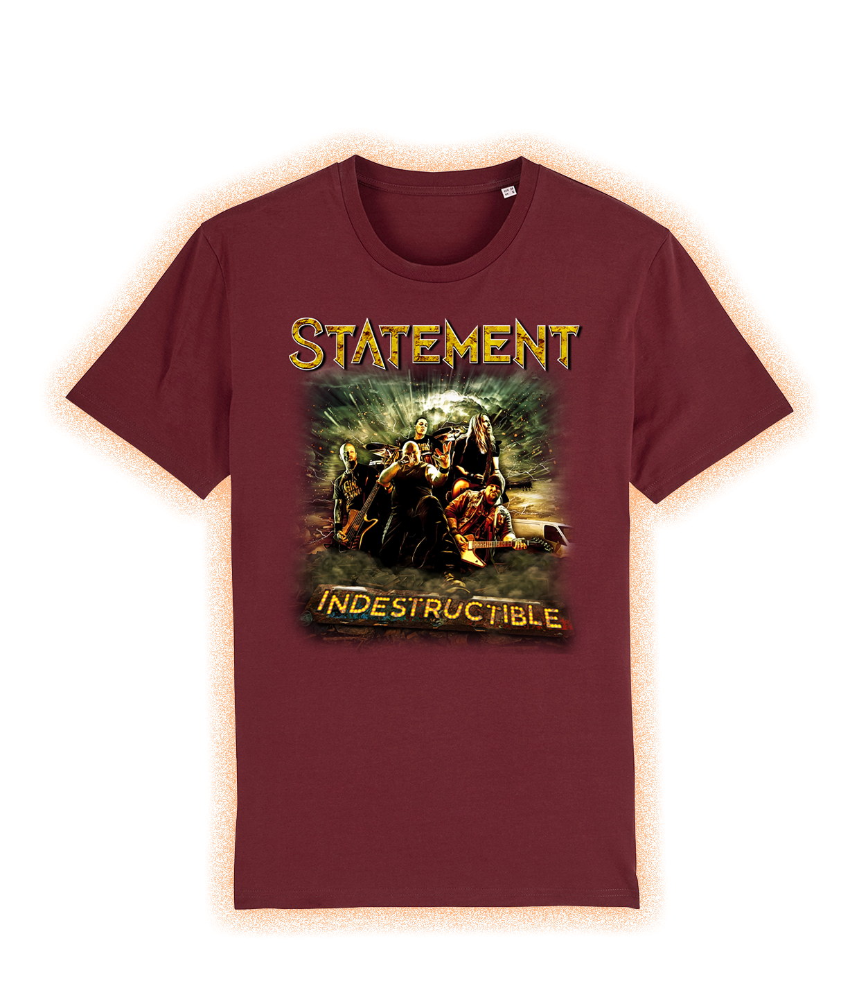 Indestructible, Burgundy, Økologisk T-shirt