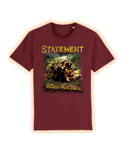 Indestructible, Burgundy, Økologisk T-shirt