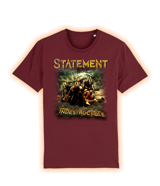Indestructible, Burgundy, Økologisk T-shirt