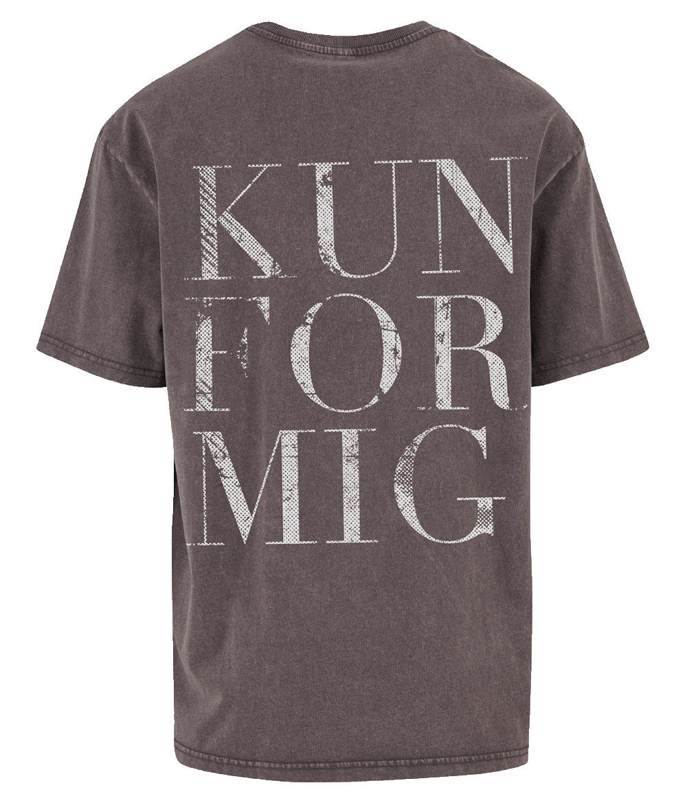 Kun For Mig - Oversized Acid Washed, GREY T-shirt