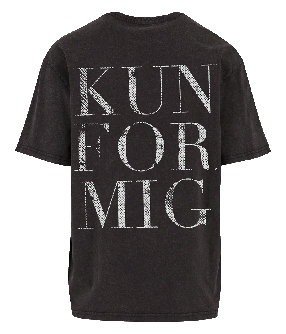 Kun For Mig - Oversized Acid Washed, BLACK T-shirt