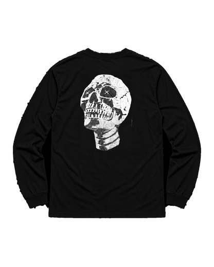Skull, Sort Longsleeve