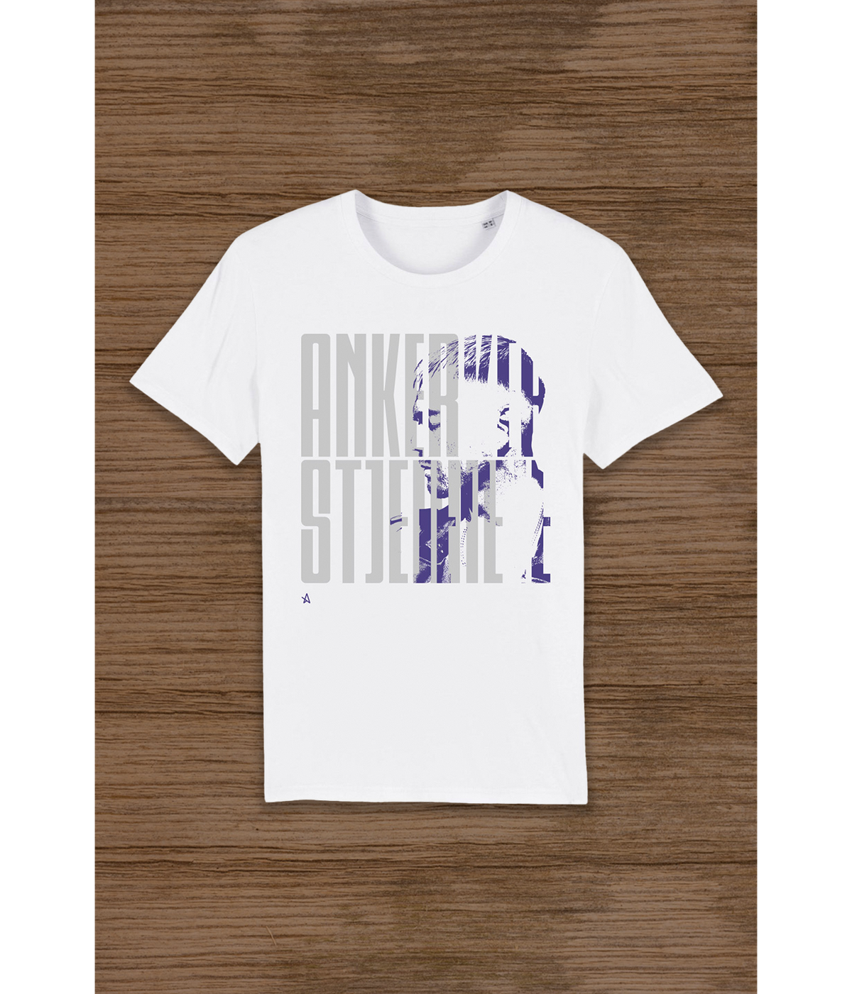 Ankerstjerne grå/blå, Økologisk T-shirt