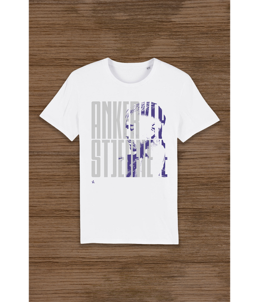 Ankerstjerne grå/blå, Økologisk T-shirt