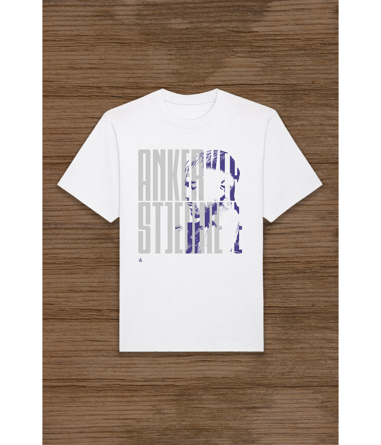 Ankerstjerne grå/blå, Unisex Heavy Weight T-shirt