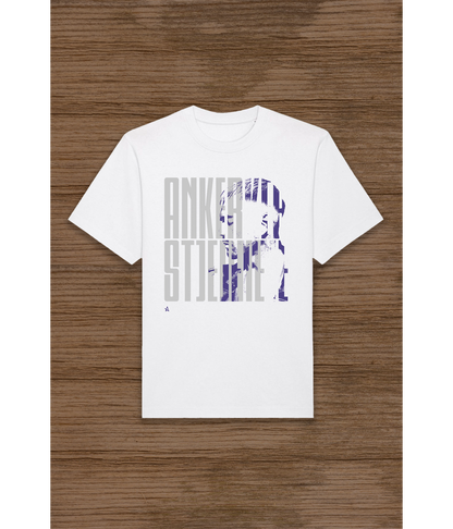 Ankerstjerne grå/blå, Unisex Heavy Weight T-shirt