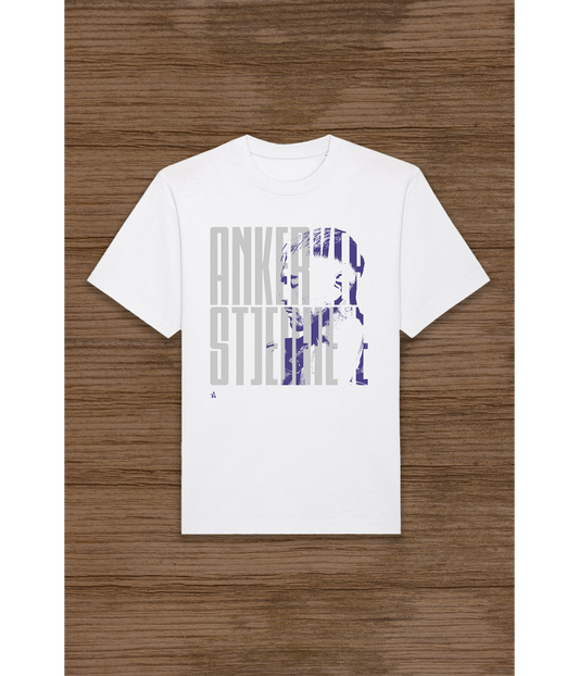 Ankerstjerne grå/blå, Unisex Heavy Weight T-shirt