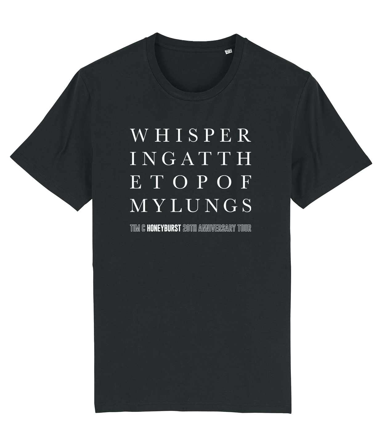 Honeyburst 'Whispering', Black T-shirt