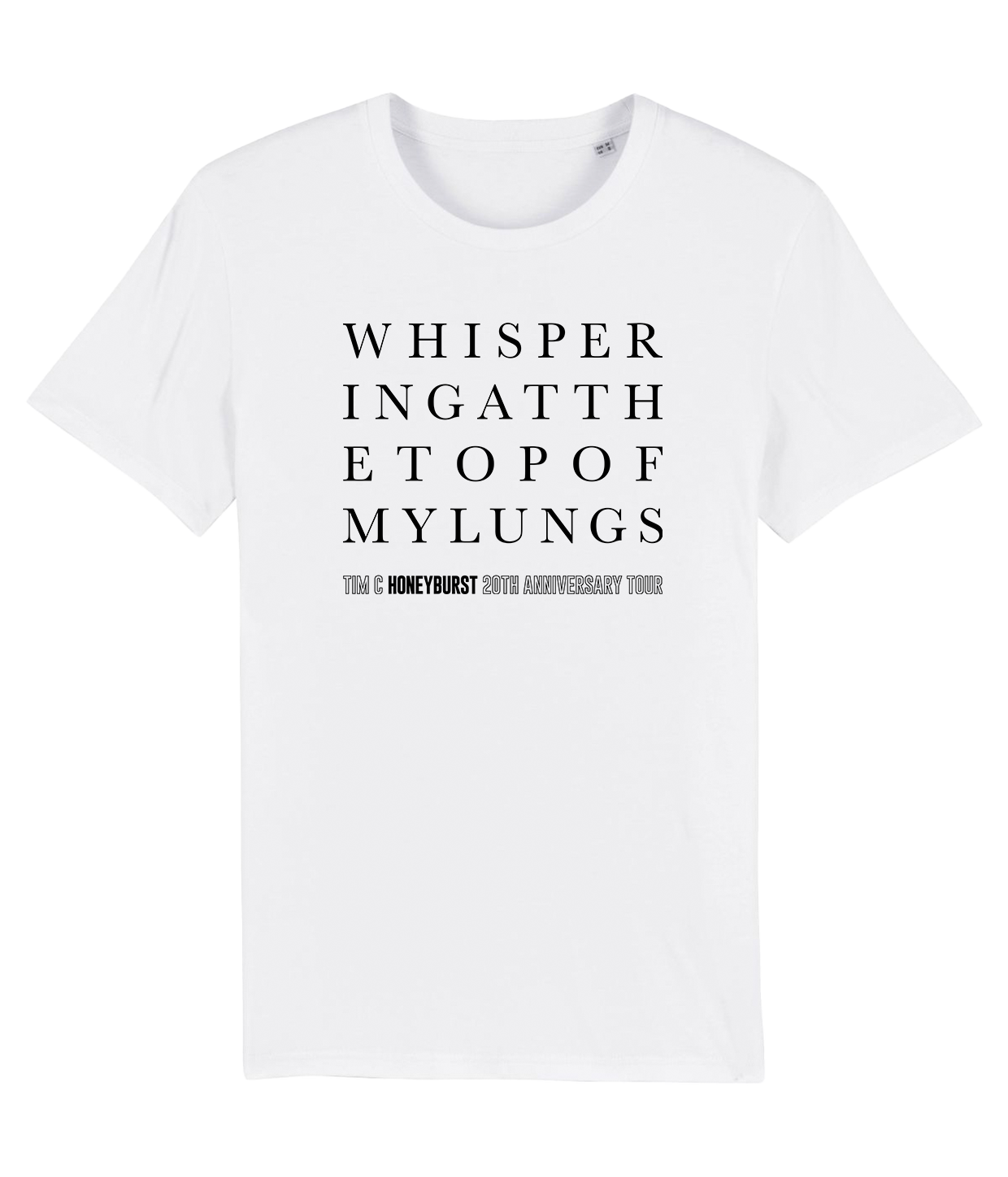 Honeyburst 'Whispering', White T-shirt