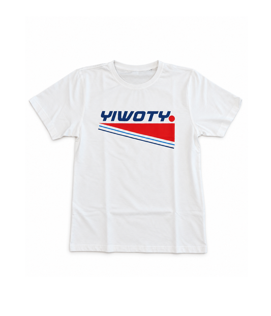 Yiwoty Blå / Rød Tee, Hvid